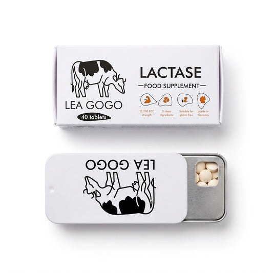Lea Gogo Lactase Tablets – 12,500 FCC Enzyme Strength (40 Tablets)