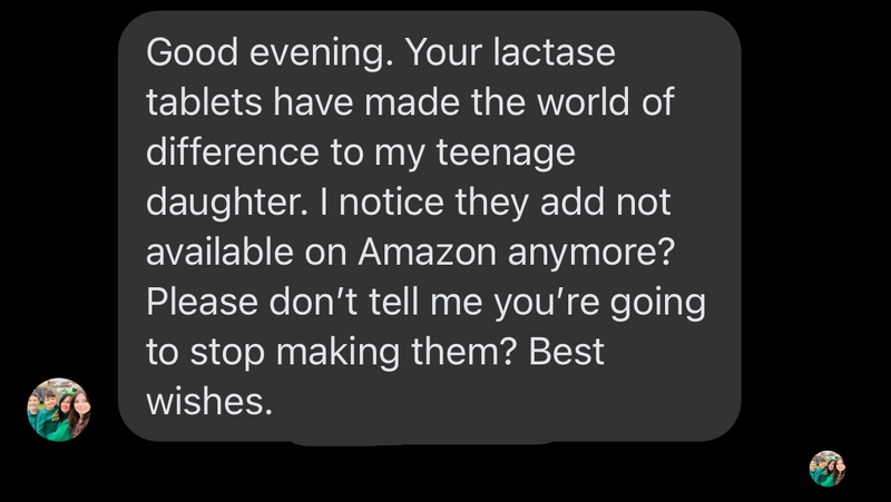 Kundennachricht zu Lea Gogo Laktase-Tabletten